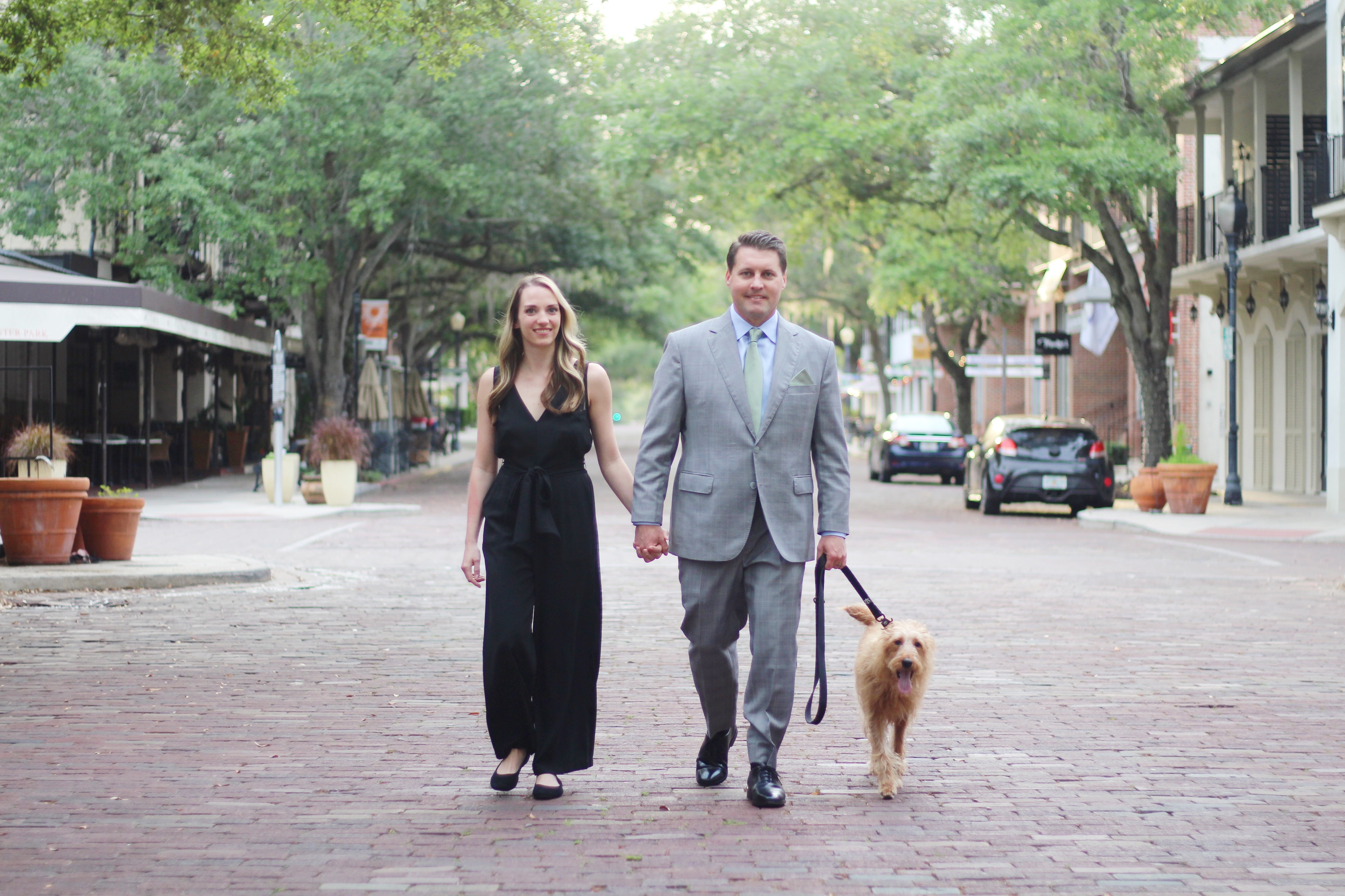 Richard, Rachel, and Reagan walking together — a family-owned firm